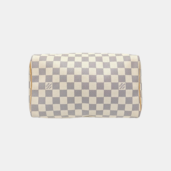SPEEDY 25 Damier Azur Coated Canvas White