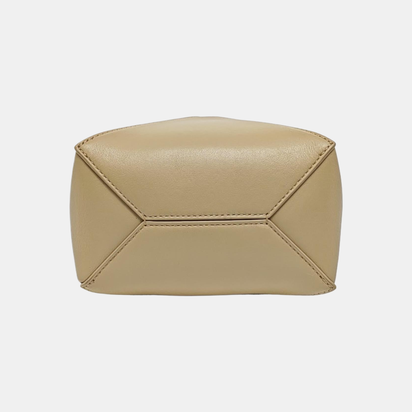 Puzzle Fold Mini Quilted Calfskin Beige