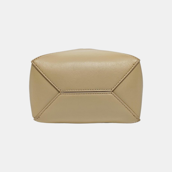 Puzzle Fold Mini Quilted Calfskin Beige