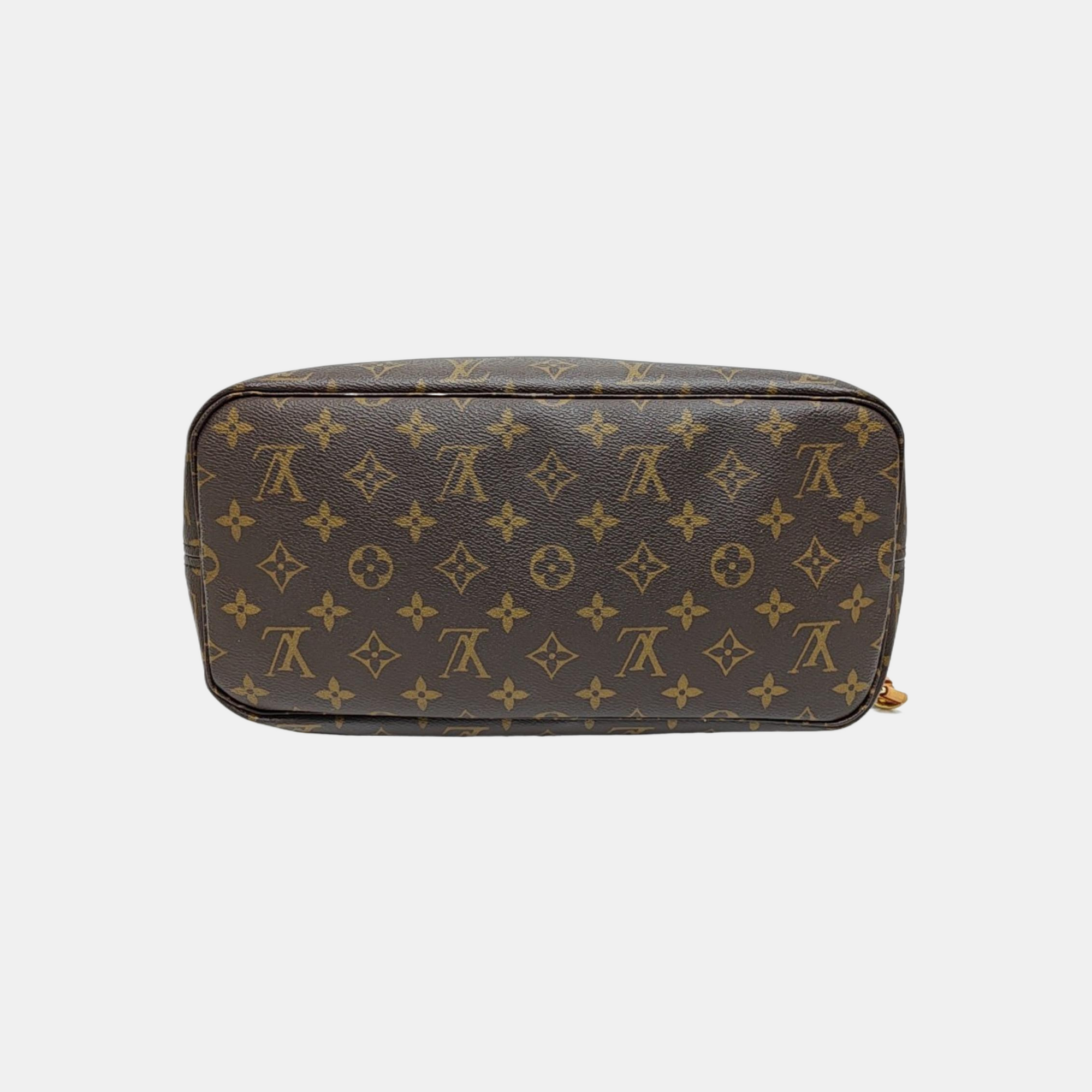 NEVERFULL MM Monogram Coated Canvas Brown