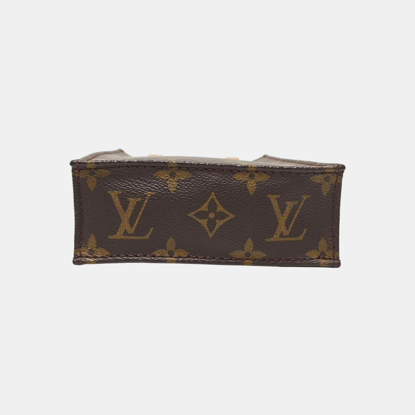 SAC PLAT Mini Monogram Coated Canvas Brown