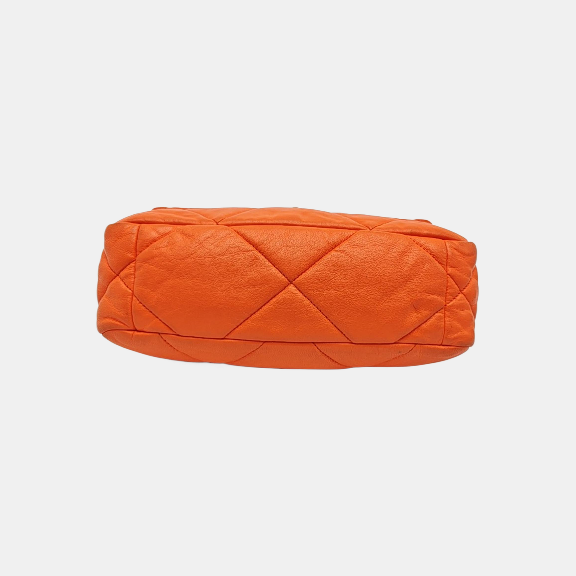 CHANEL 19 Small Quilted Lambskin Orange
