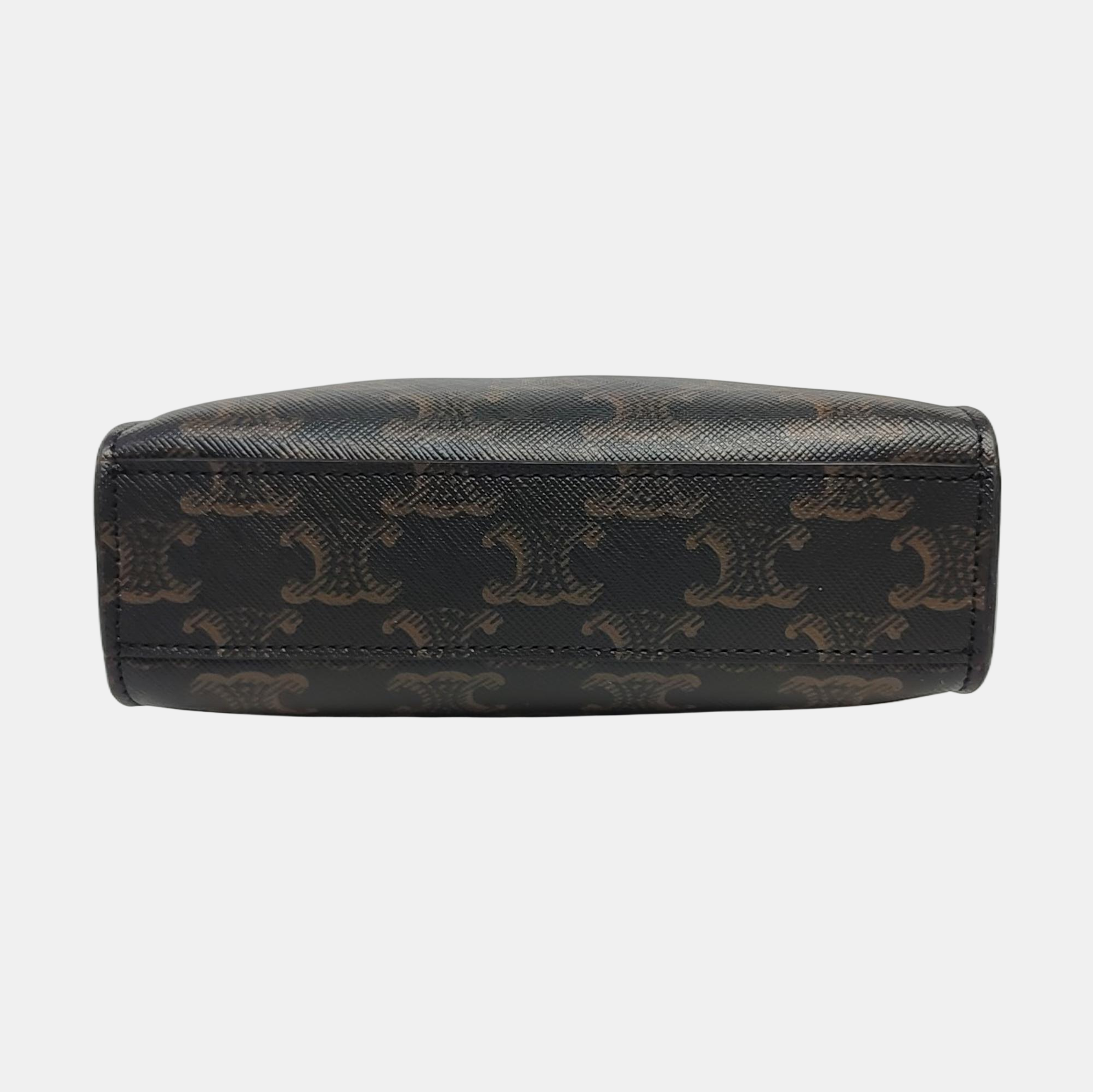 CABAS CELINE Mini Coated Canvas Brown