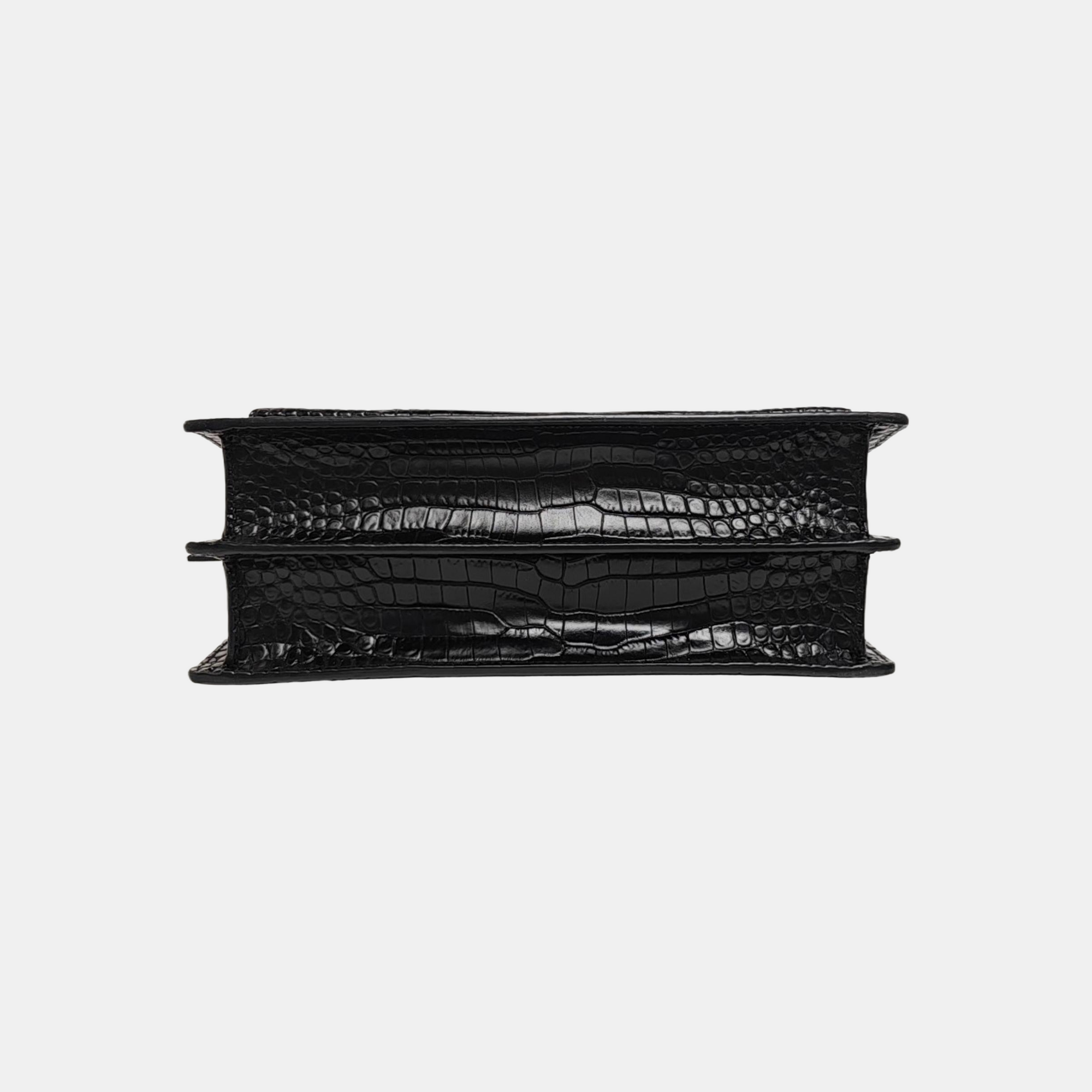 SUNSET Large Calfskin Black