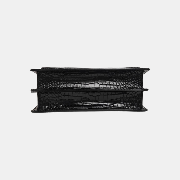 SUNSET Large Calfskin Black