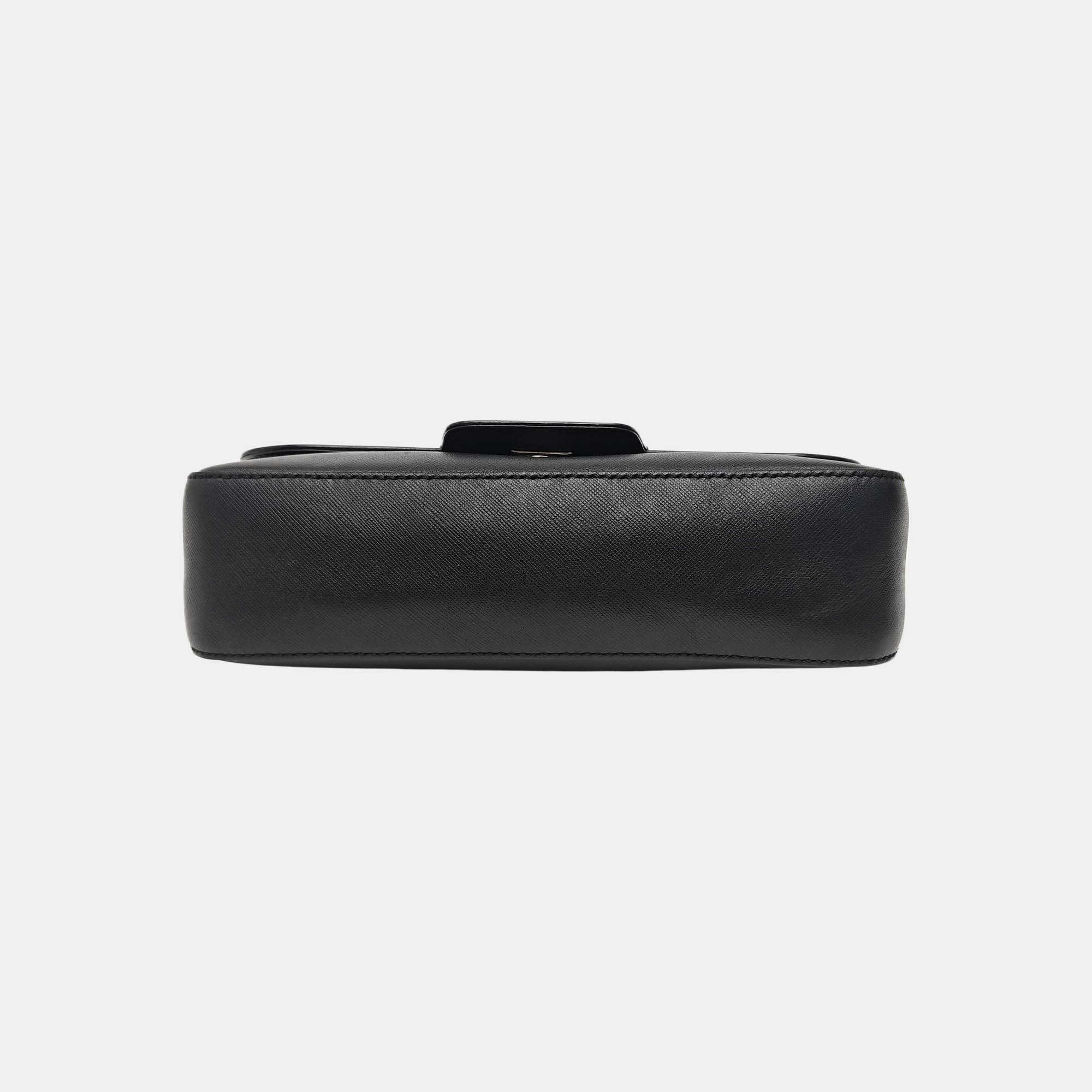 Calfskin Top Handle Bag Black