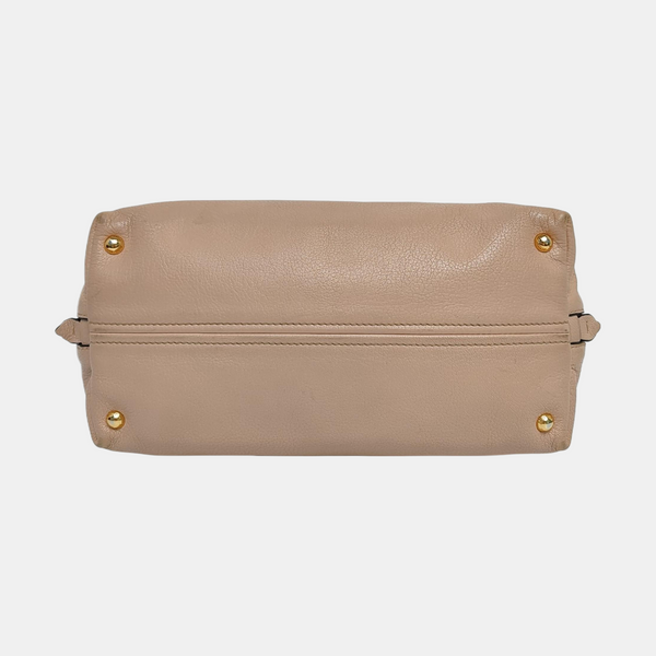 Calfskin Shoulder Bag Beige