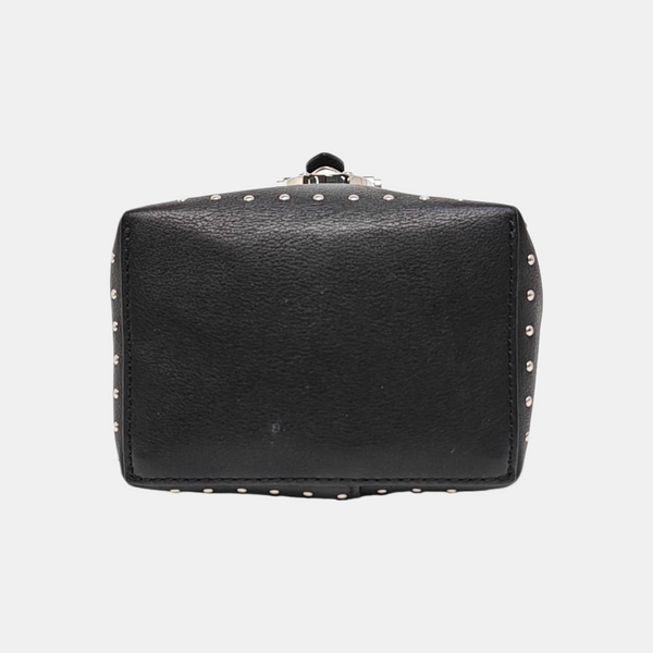 Monogram Calfskin Shoulder Bag Black