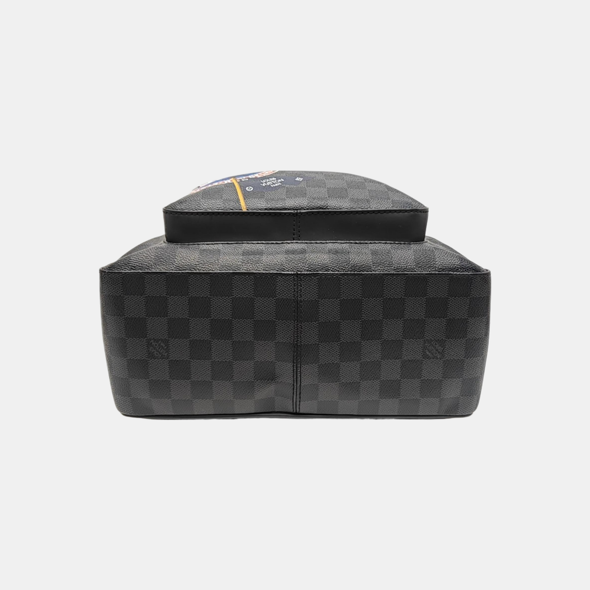 JOSH Damier Graphite Coated Canvas Gray