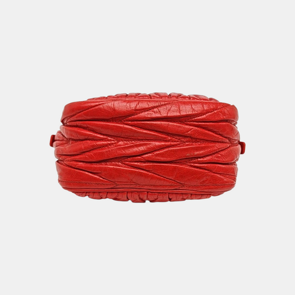 Matelassé Quilted Lambskin Red
