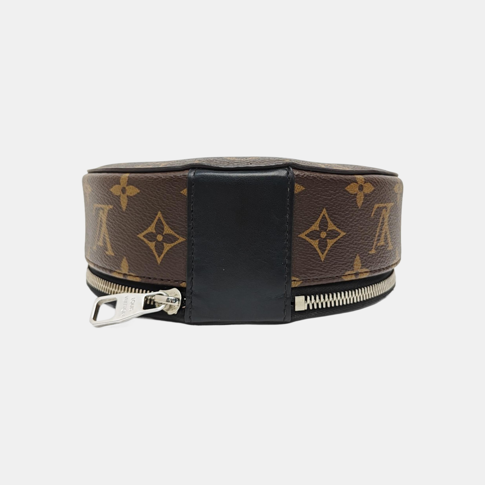 Monogram Coated Canvas Top Handle Bag Brown