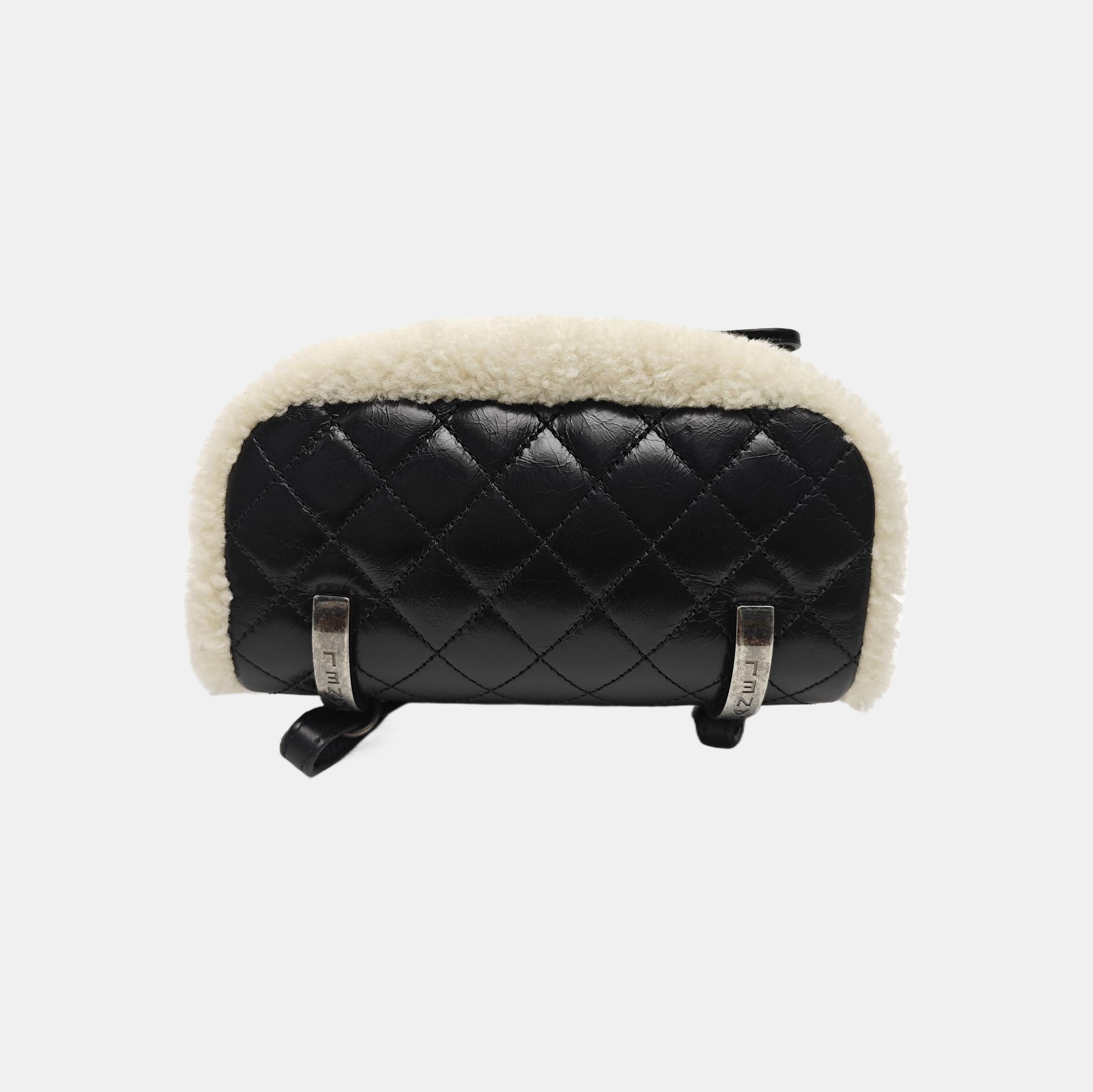 Quilted Sheepskin Backpack Beige