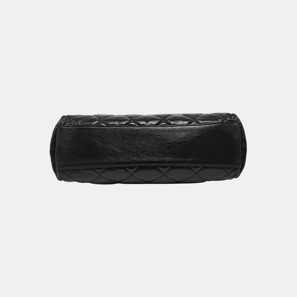 24A Large Quilted Lambskin Black