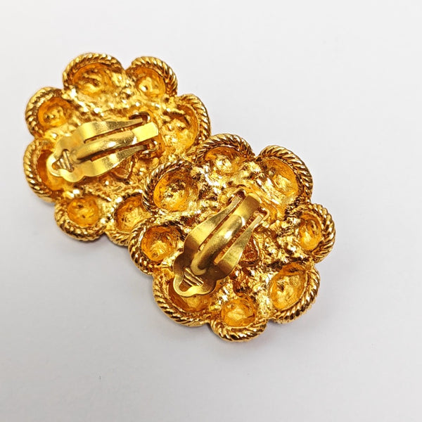 Metal White Clip On Earrings