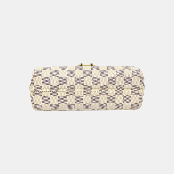 CROISETTE Damier Azur Coated Canvas White