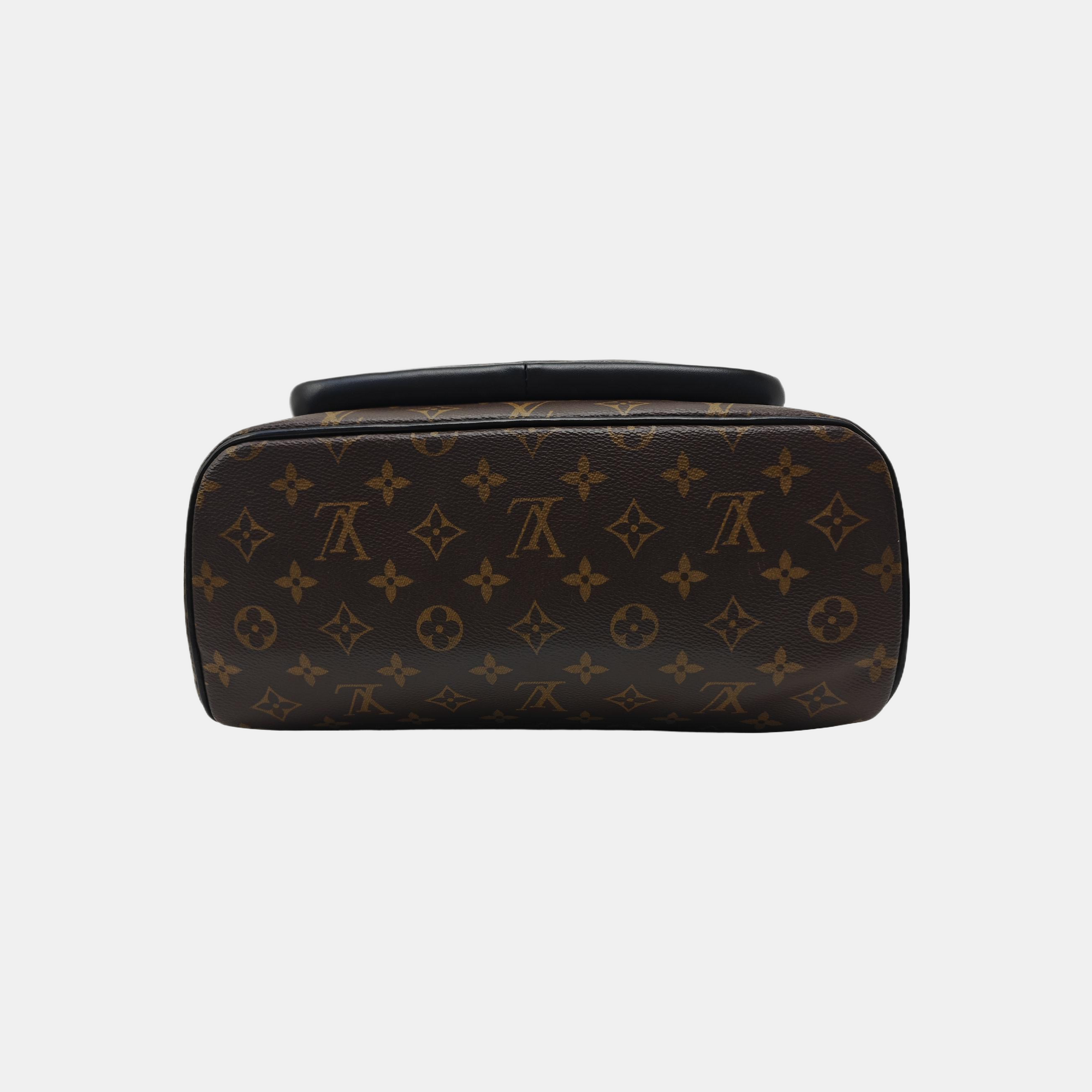 JOSH Monogram Coated Canvas Brown