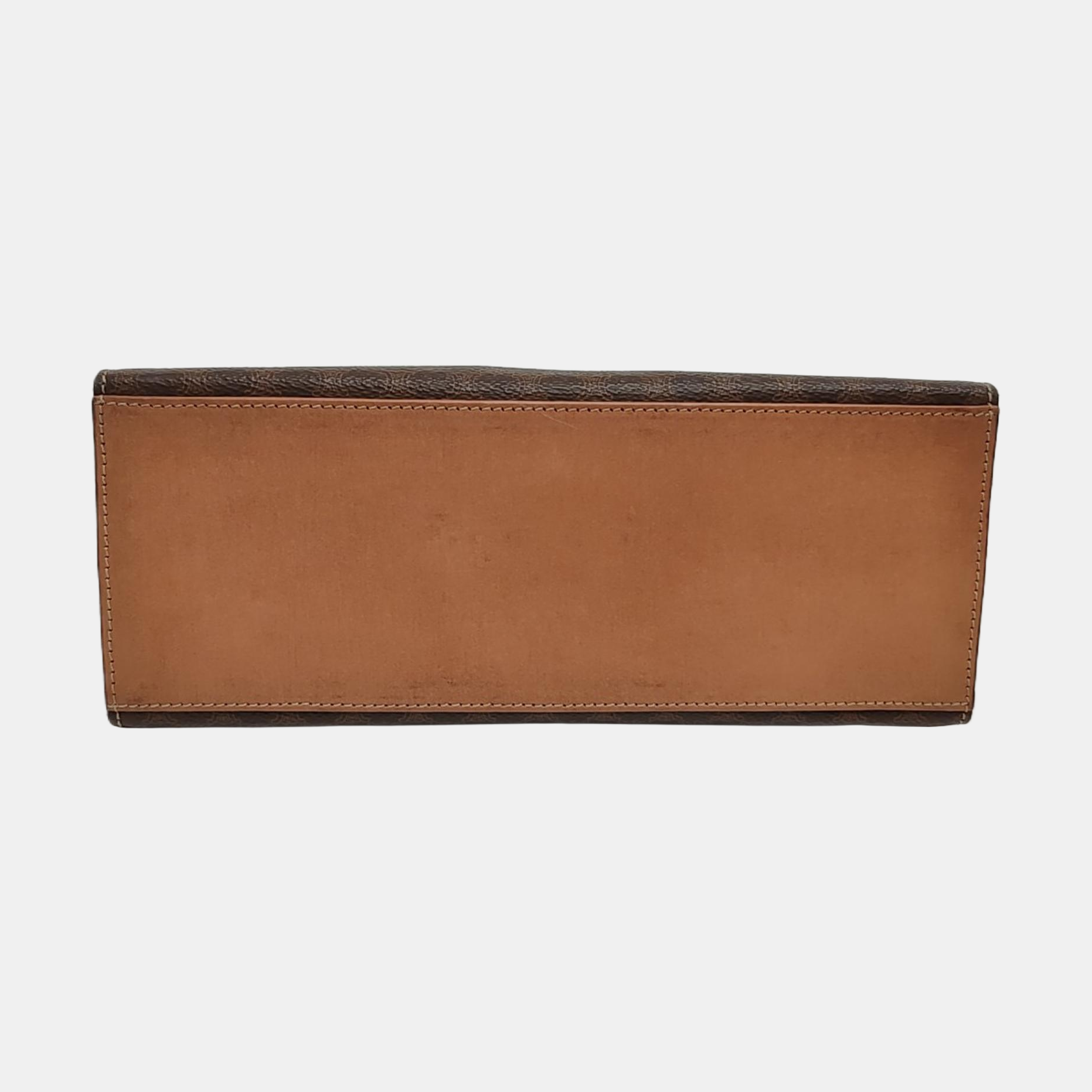 Authenticated pre-owned  MACADAM BLASON TRIOMPHE Coated Canvas Brown - Top Handle Bag at Looply