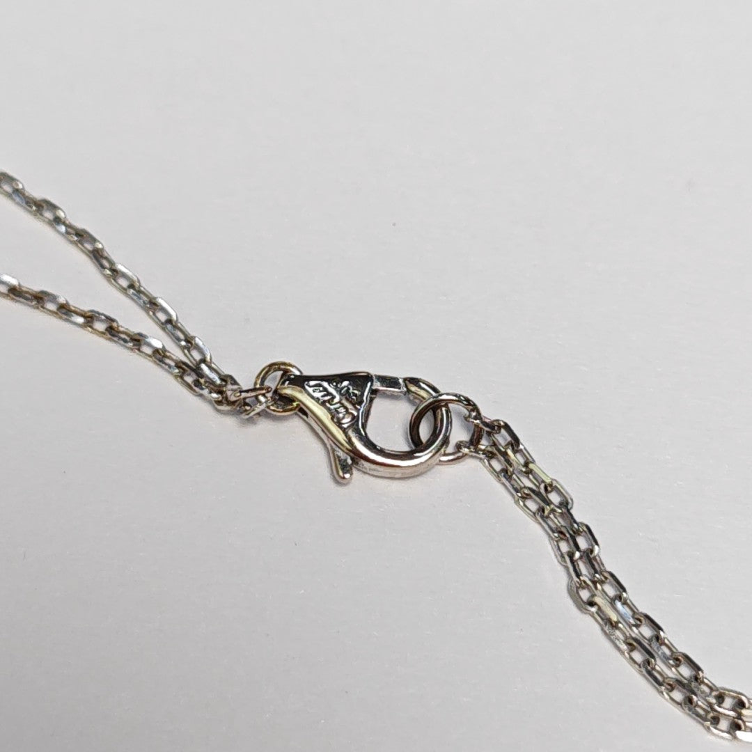 LOVE 18k White Gold Silver Necklace