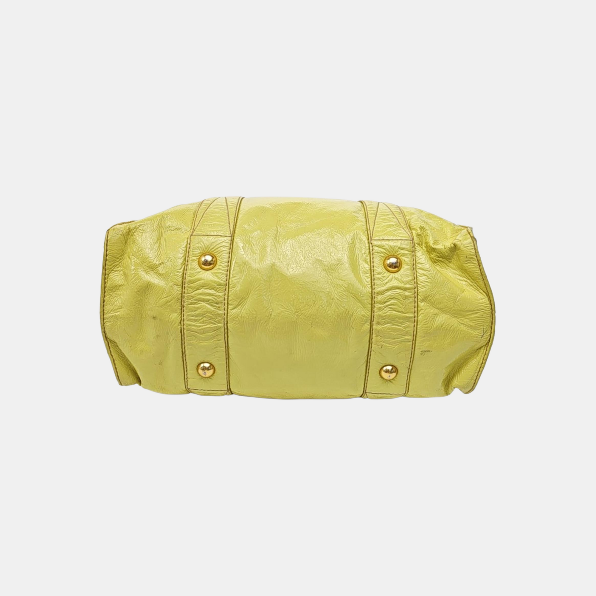 Calfskin Tote Bag Large Yellow