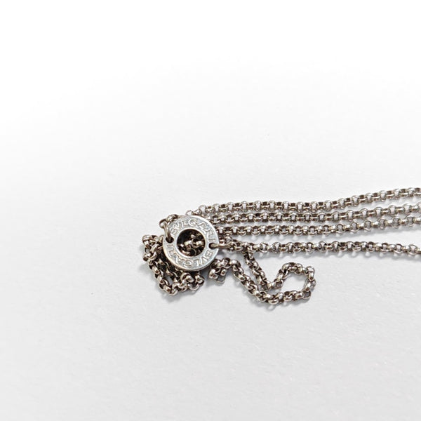 B.ZERO1 18k White Gold Silver Necklace