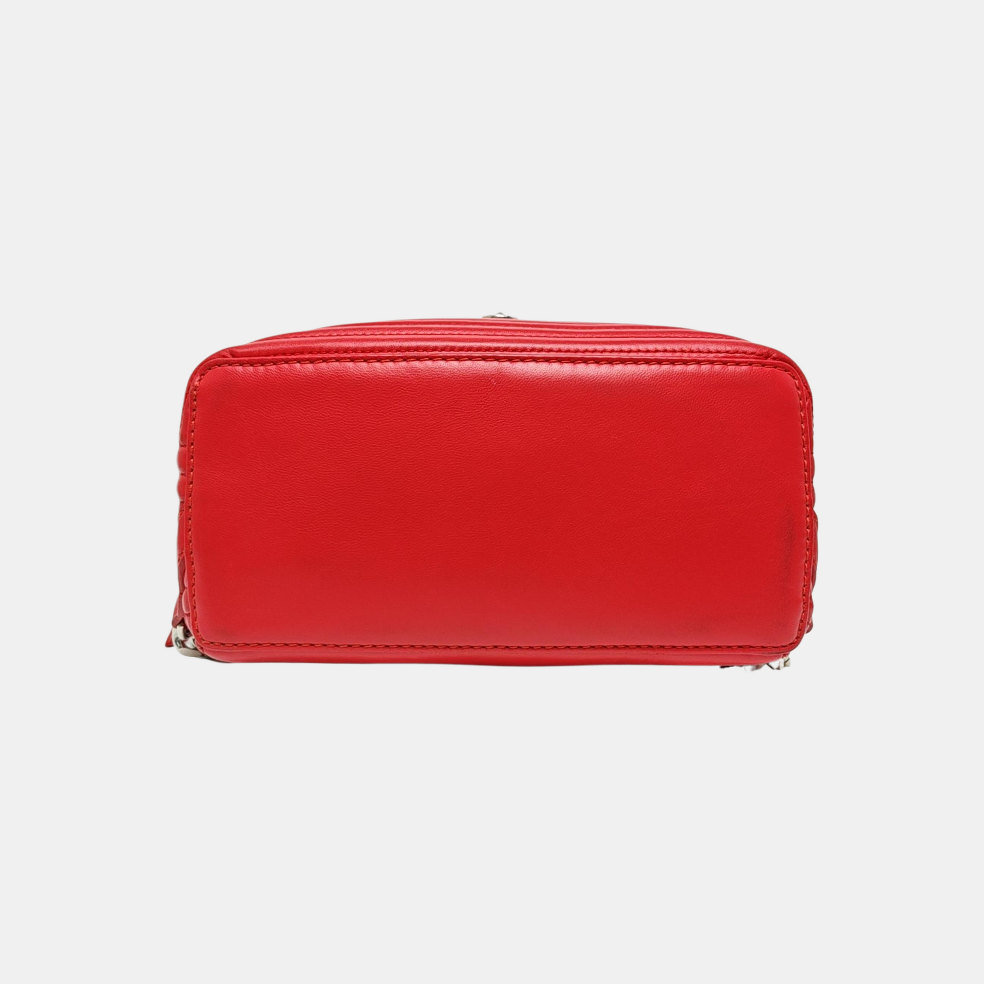 Quilted Calfskin Backpack Red