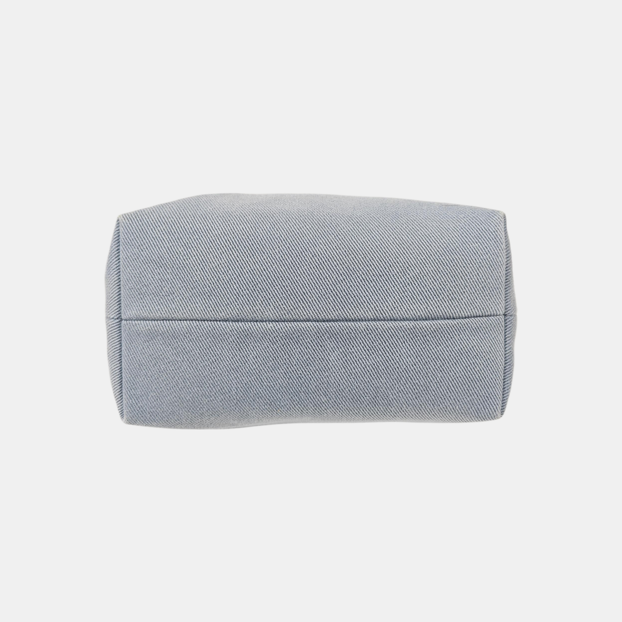 Canvas Top Handle Bag Blue
