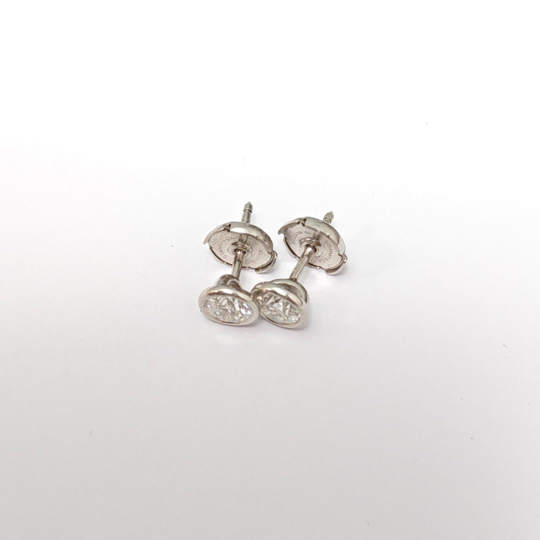 Platinum 950 Silver Stud Earrings