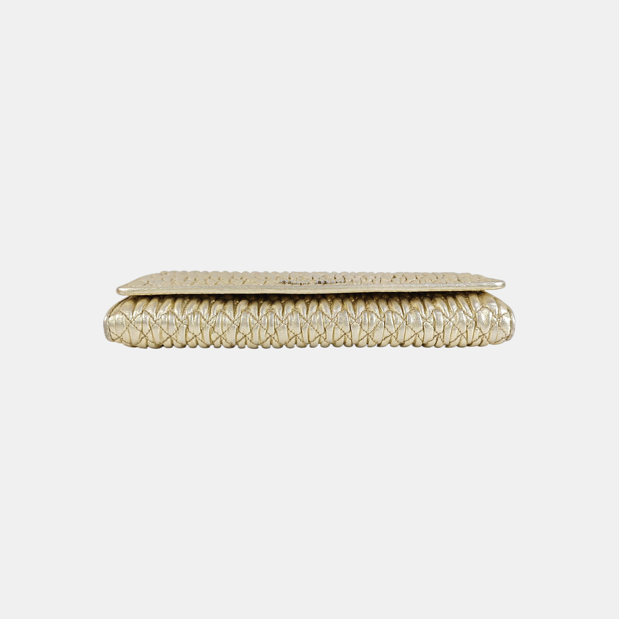 Matelassé Quilted Lambskin Gold