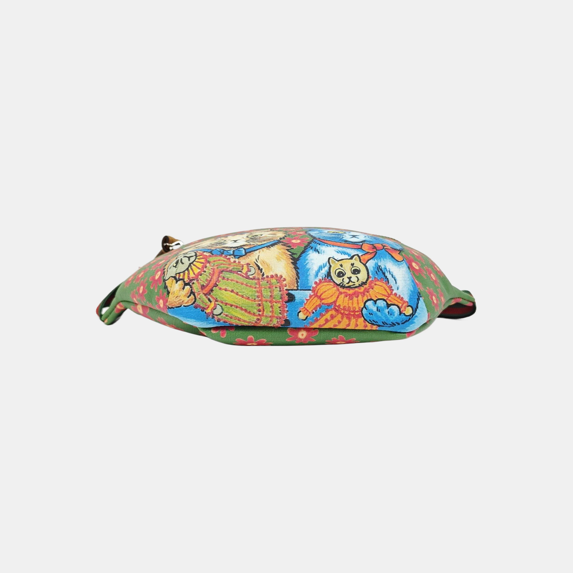 Coated Canvas Belt Bag Green