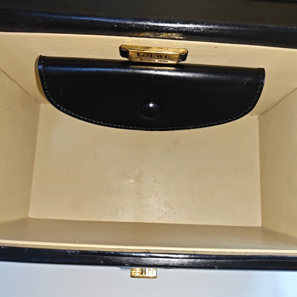 Calfskin Top Handle Bag Black