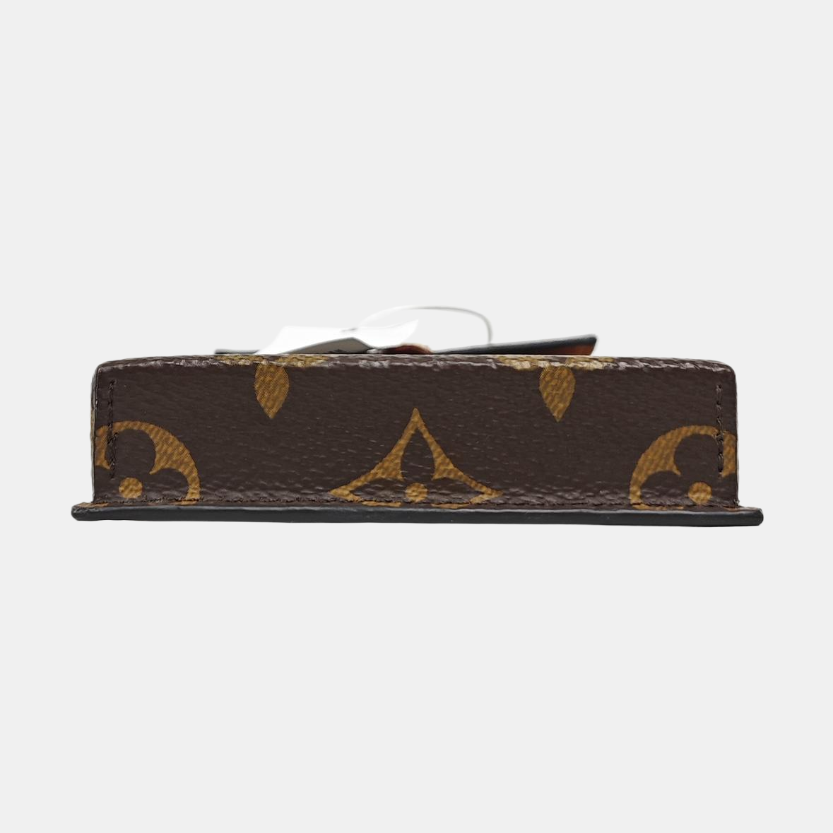 Monogram Coated Canvas Top Handle Bag Brown