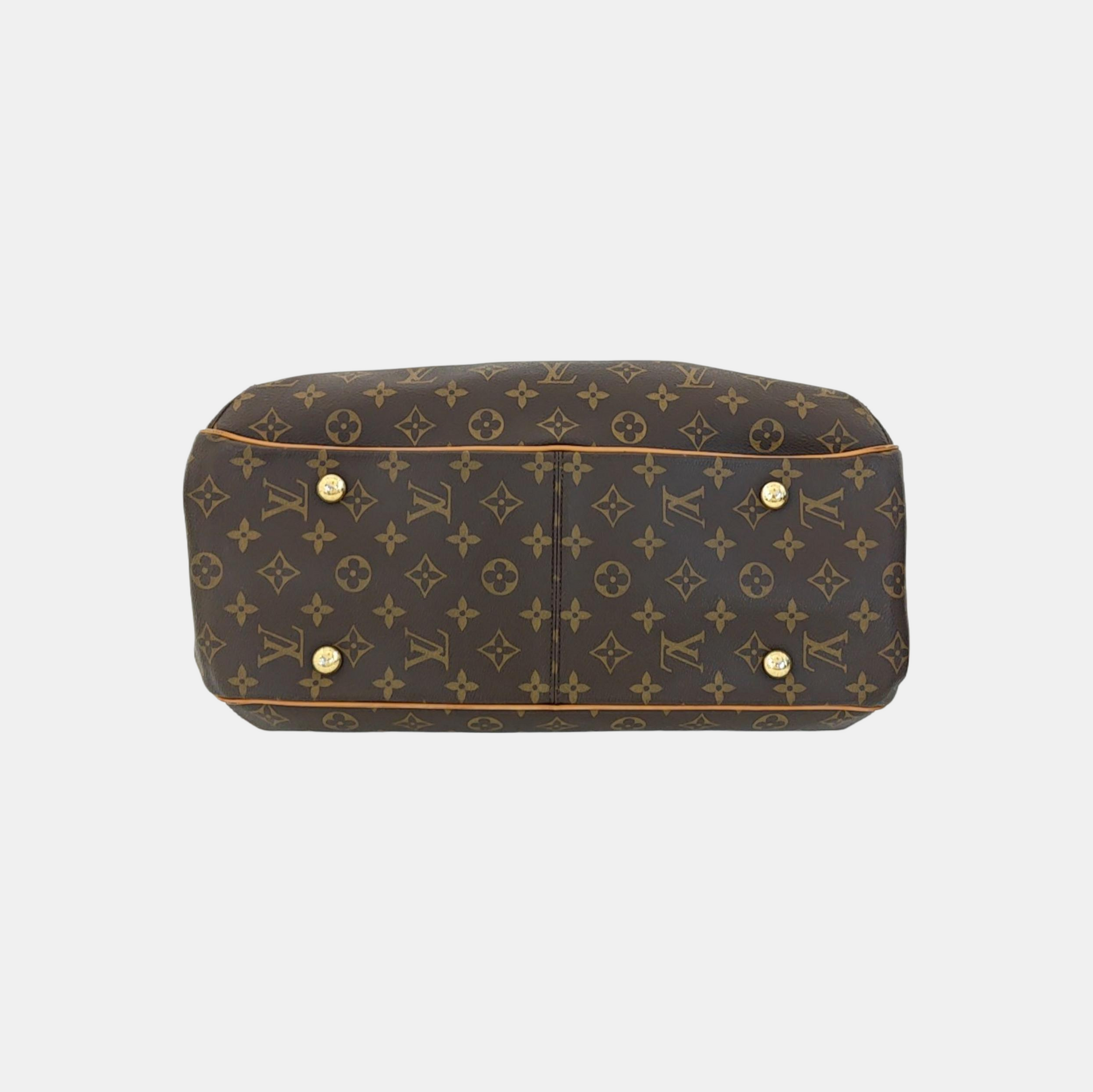 GRIET Monogram Coated Canvas Brown