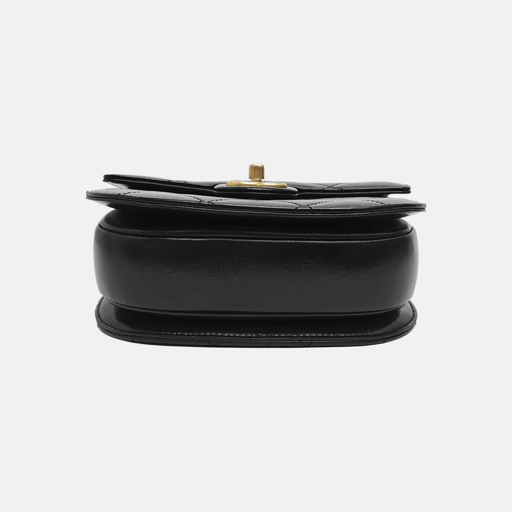 Quilted Calfskin Shoulder Bag Black