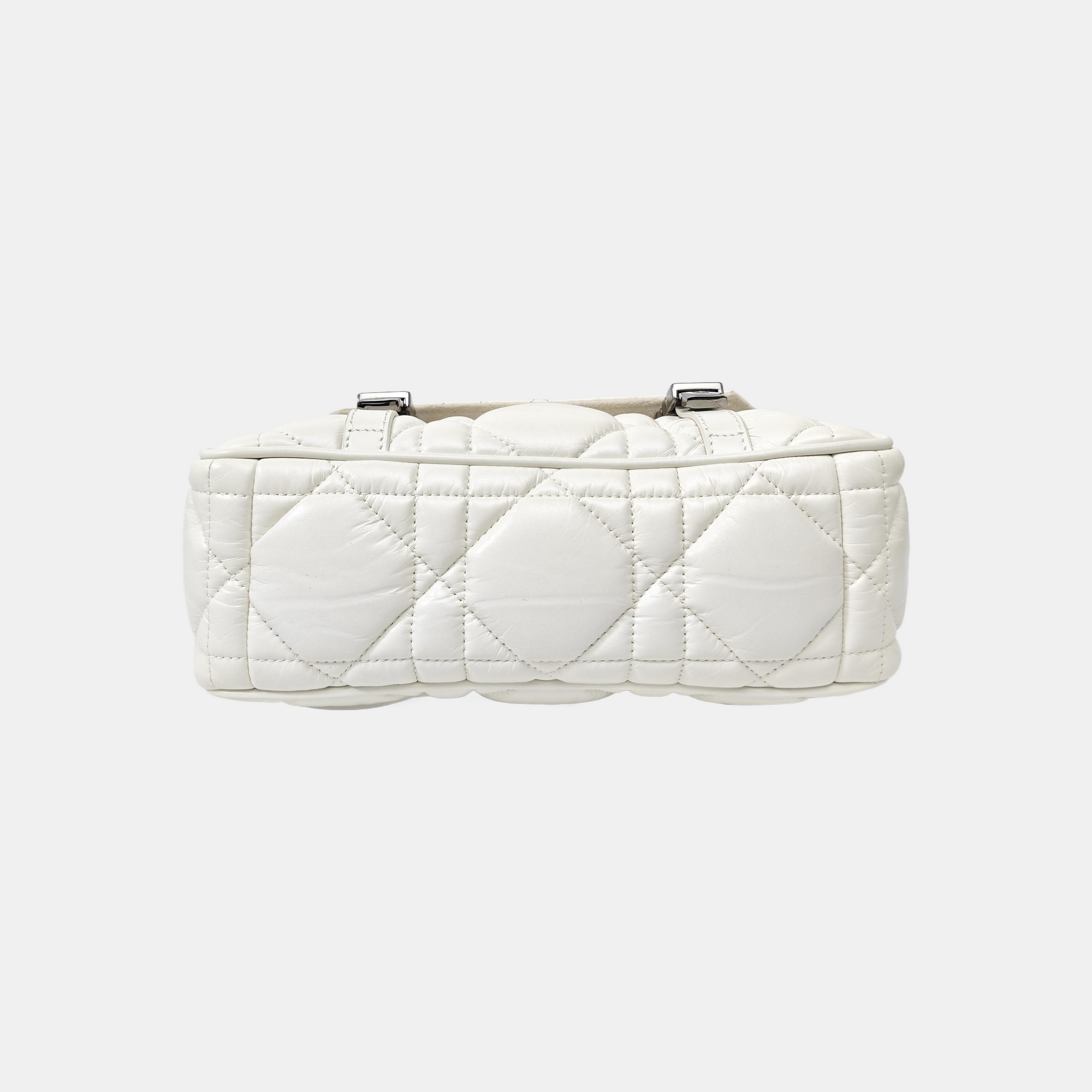 Diorcamp Small Cannage Calfskin White