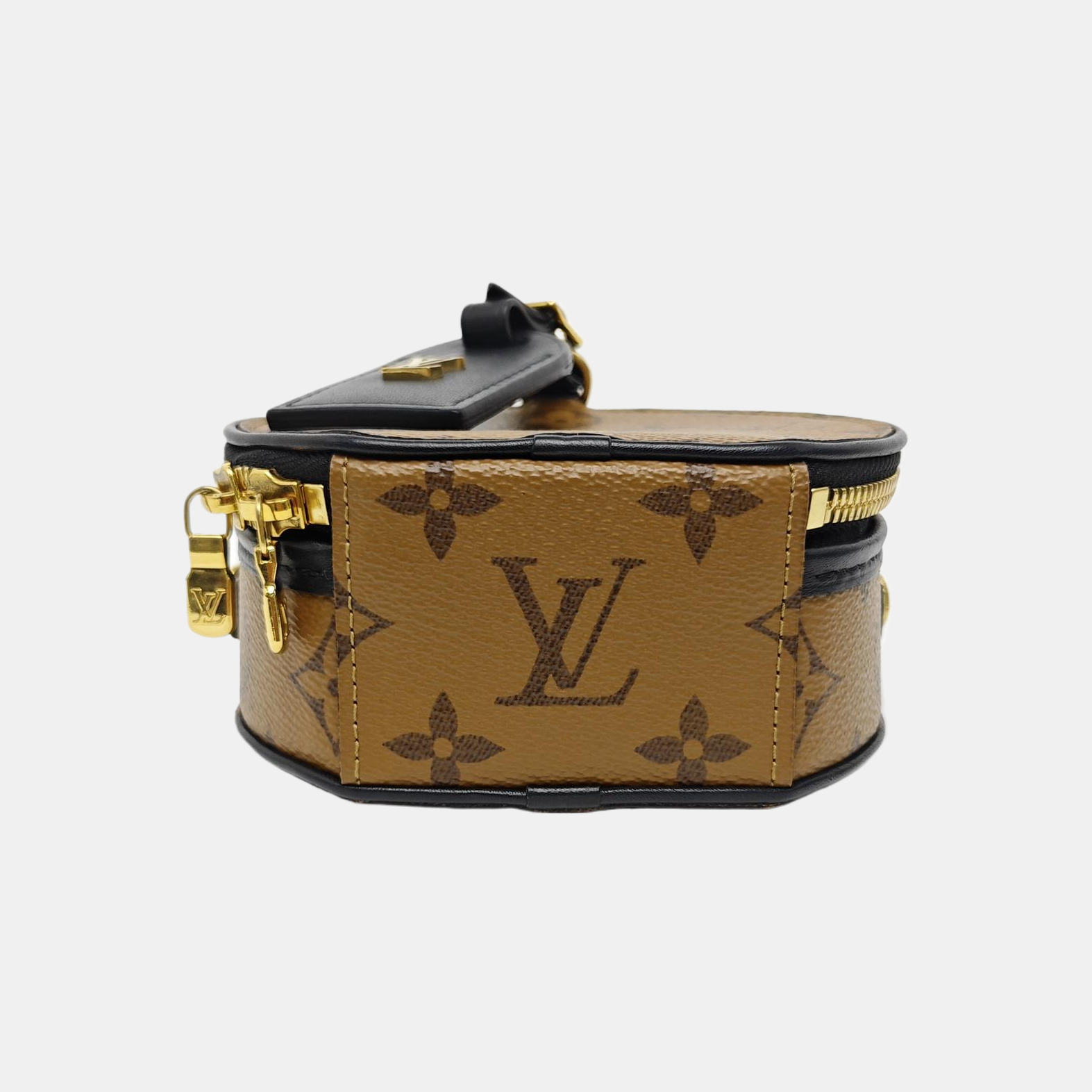 BOITE CHAPEAU Mini Monogram Coated Canvas Brown
