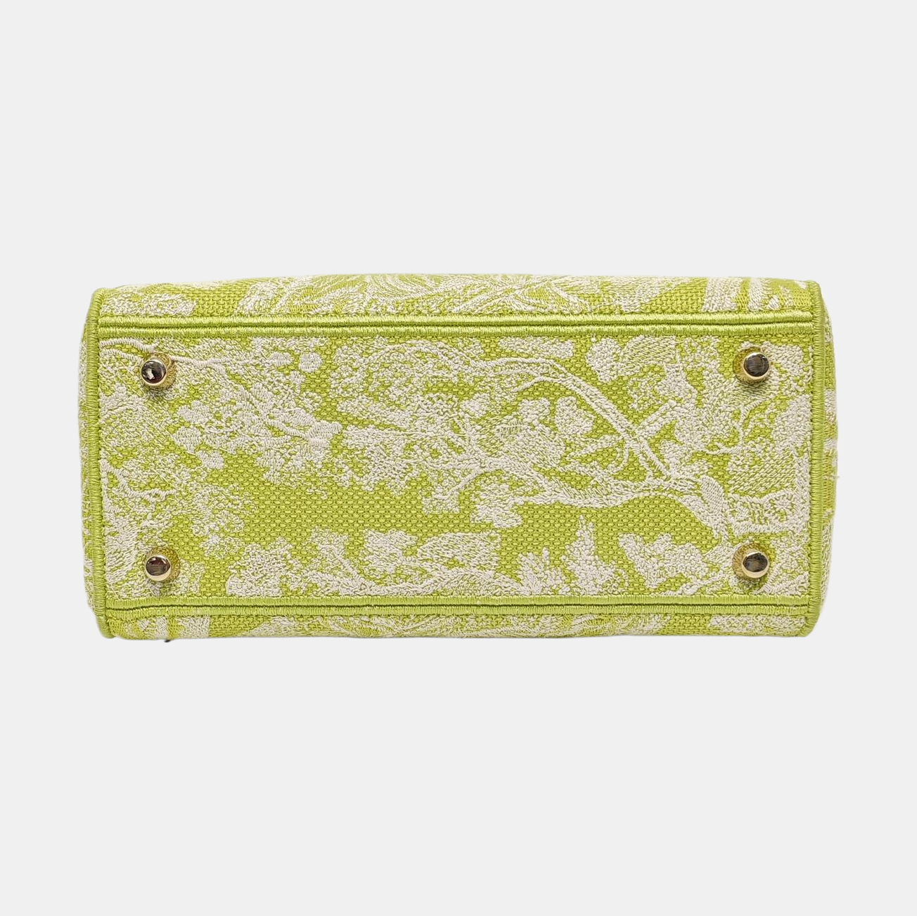 Authenticated pre-owned  Lady D-Lite Medium Fabric Green - Tote Bag at Looply