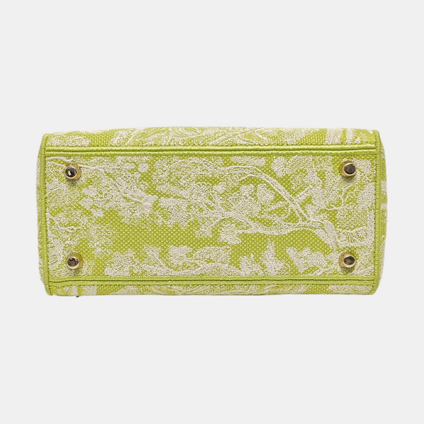 Authenticated pre-owned  Lady D-Lite Medium Fabric Green - Tote Bag at Looply