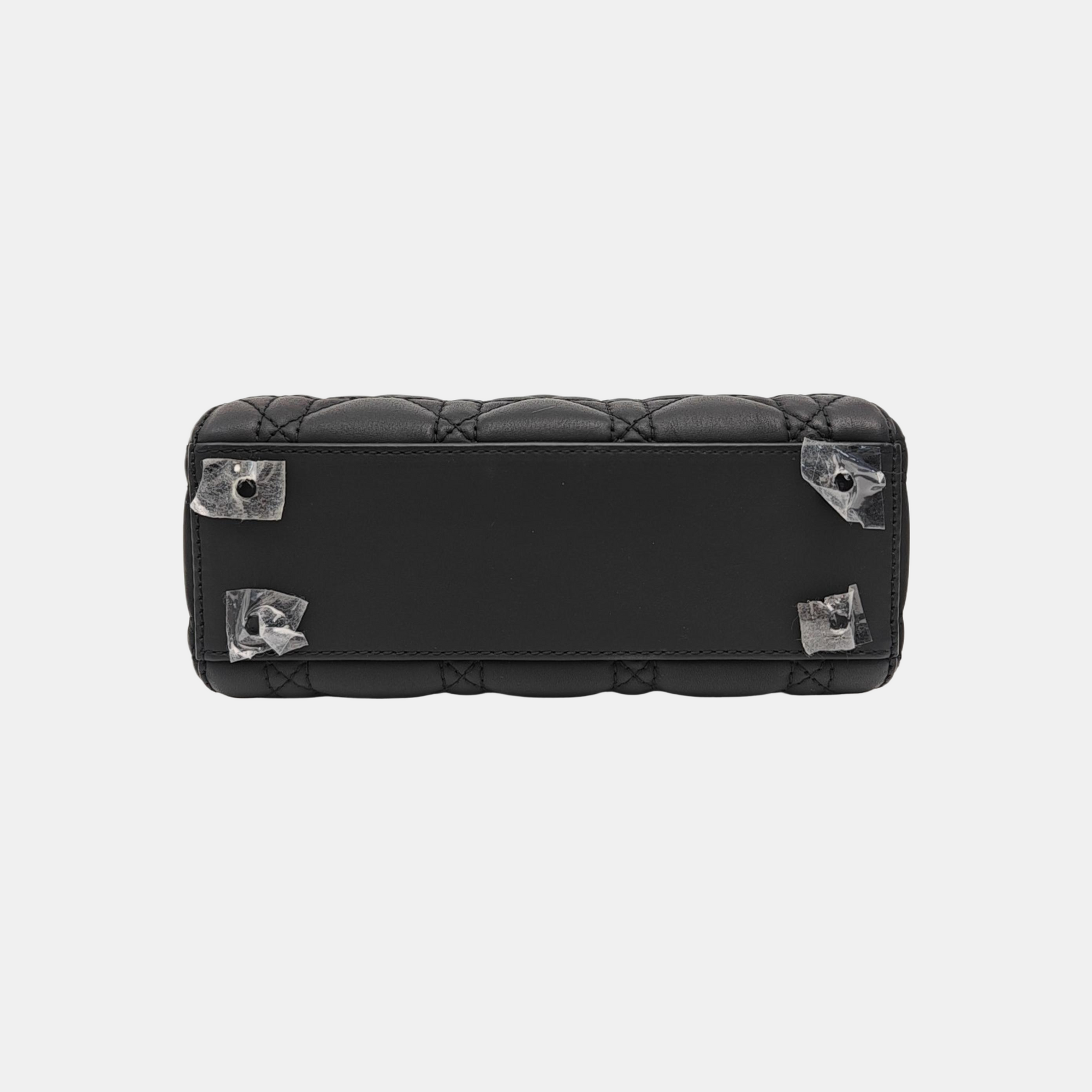 Lady Dior Mini Cannage Calfskin Black