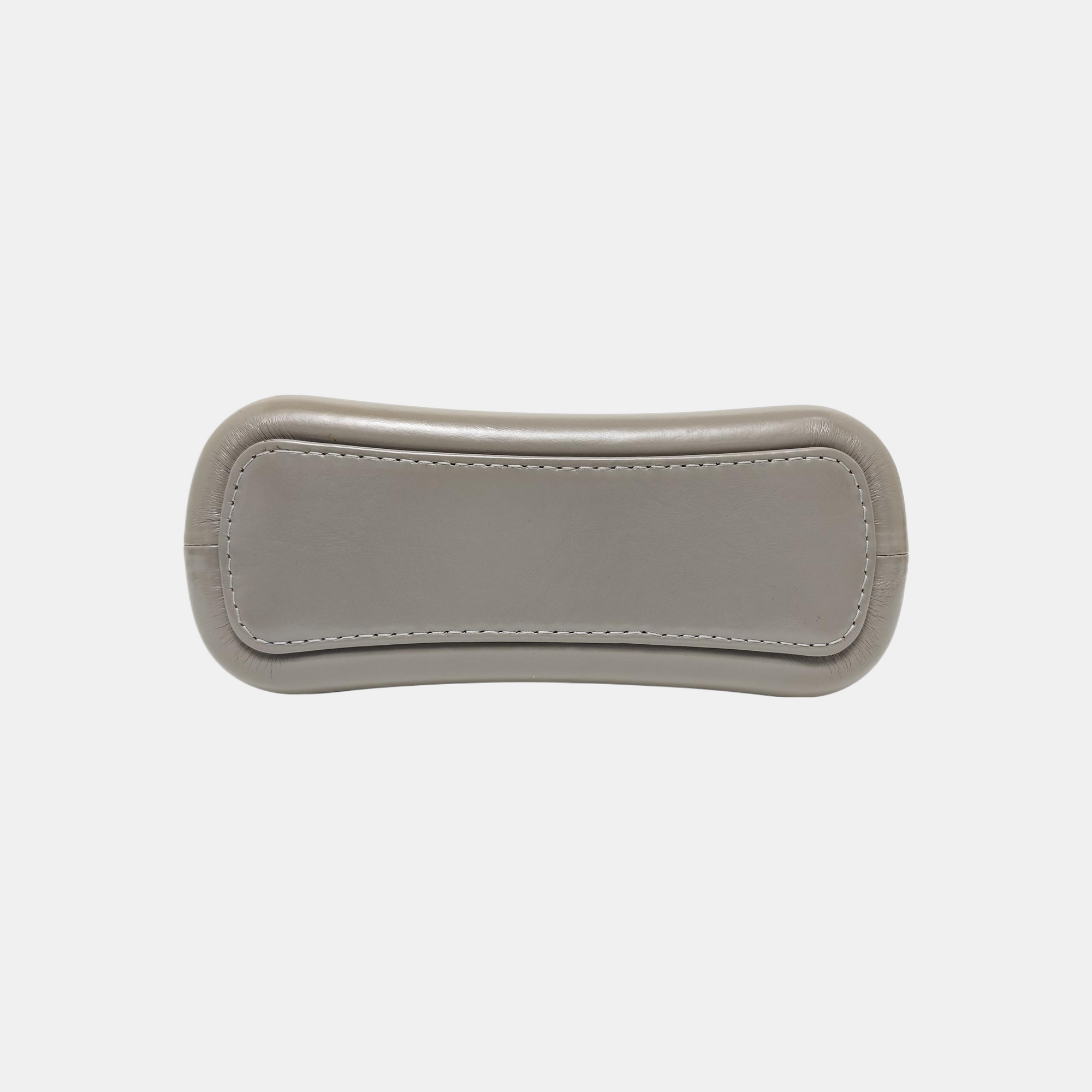 GABRIELLE Small Chevron Calfskin Gray