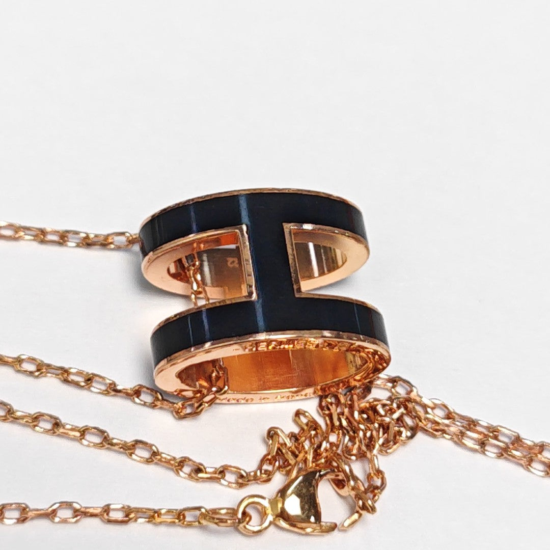 Pop H Metal Rose Gold Necklace