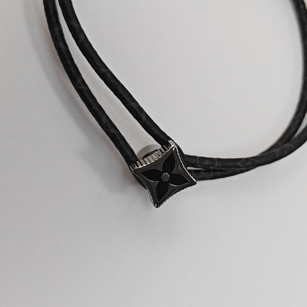 Coated Canvas Black Bangle
