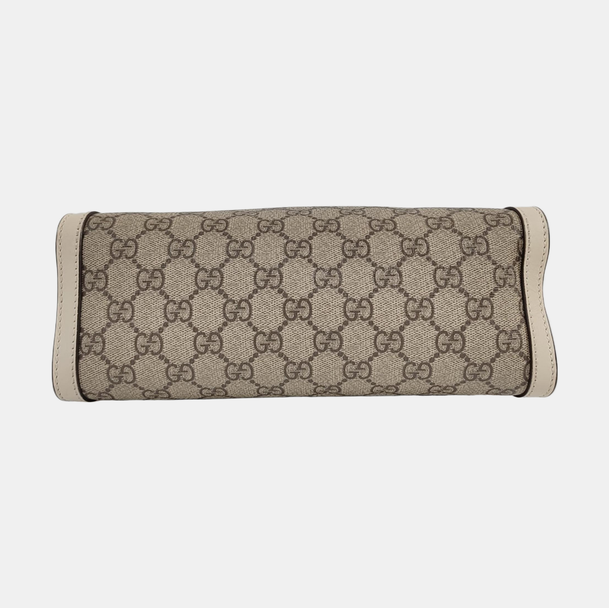 Padlock Small Monogram Coated Canvas Beige