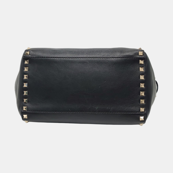 Rockstud Small Calfskin Black