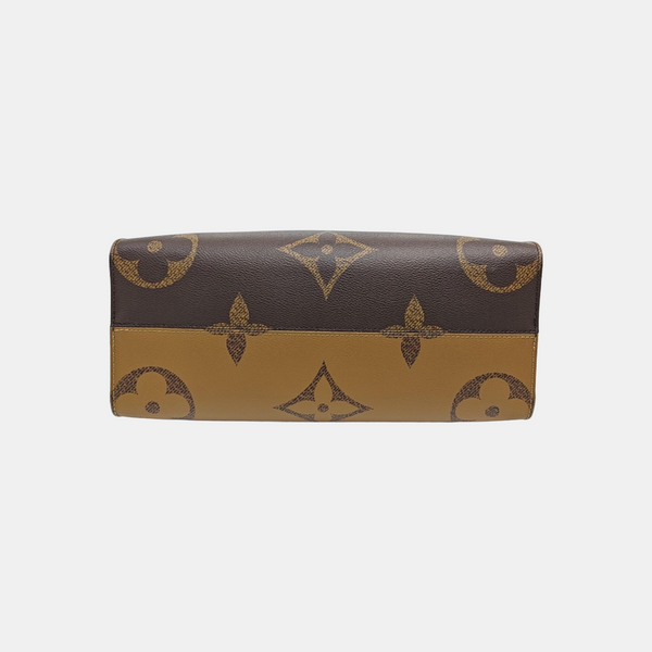 ONTHEGO MM Monogram Coated Canvas Brown
