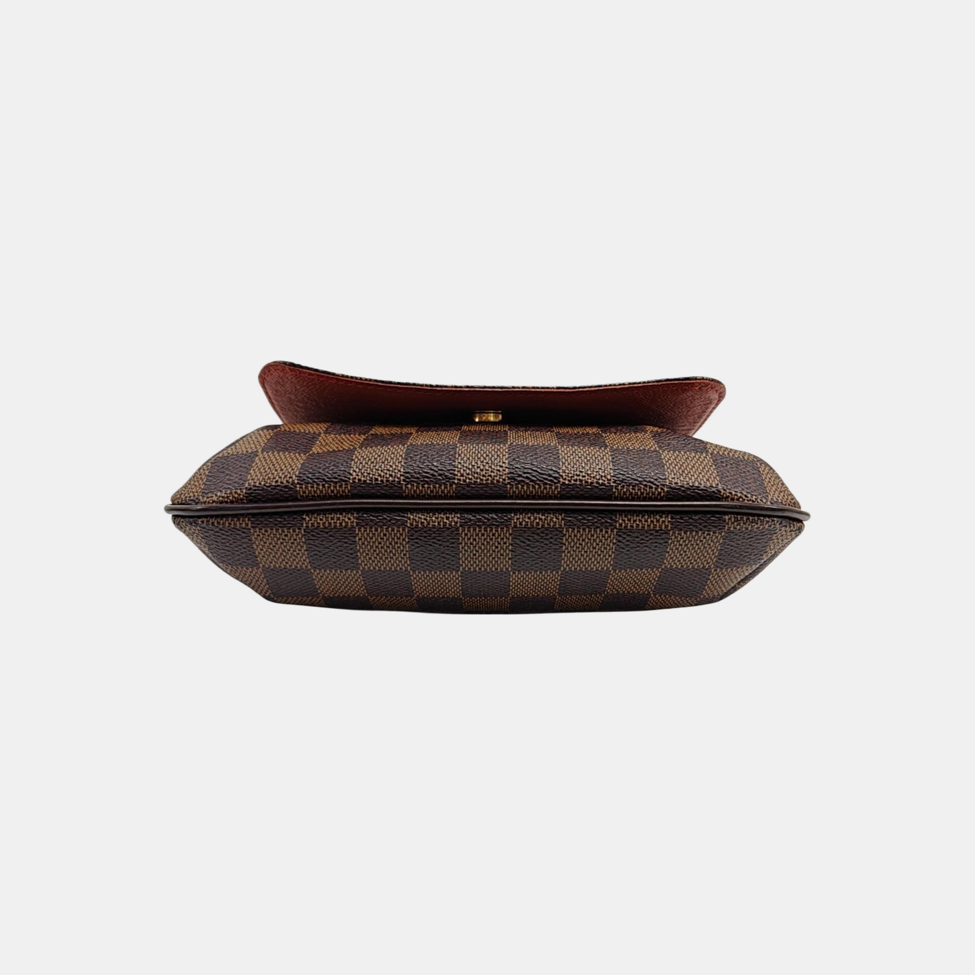 MUSETTE TANGO Damier Ebene Coated Canvas Brown