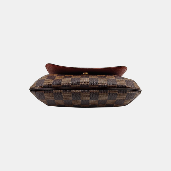 MUSETTE TANGO Damier Ebene Coated Canvas Brown