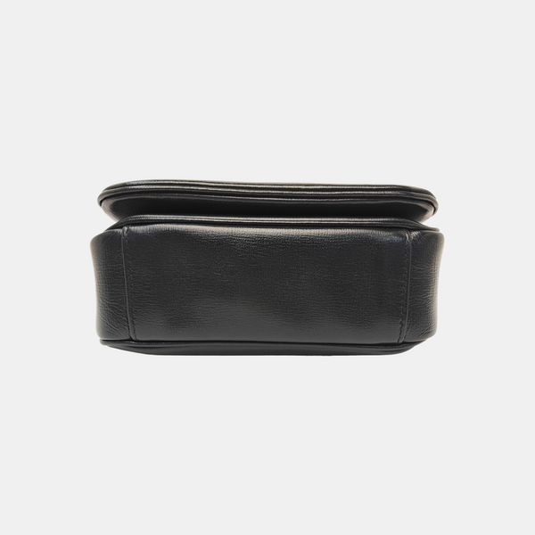 Calfskin Shoulder Bag Small Black