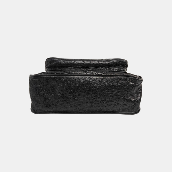 NIKI Medium Chevron Calfskin Black