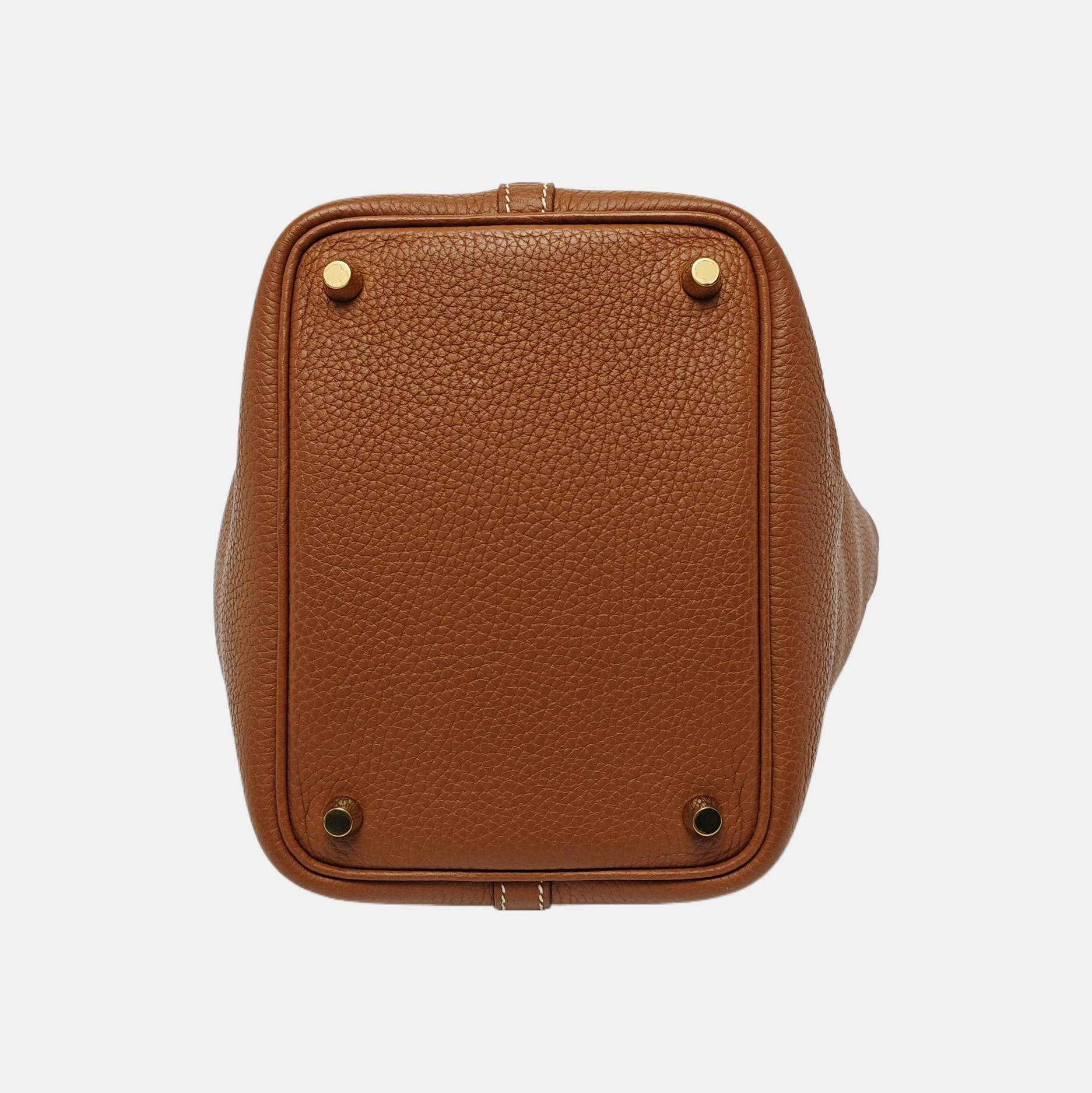 Authenticated pre-owned  Picotin Lock 18 Clemence Brown - Bucket Bag at Looply