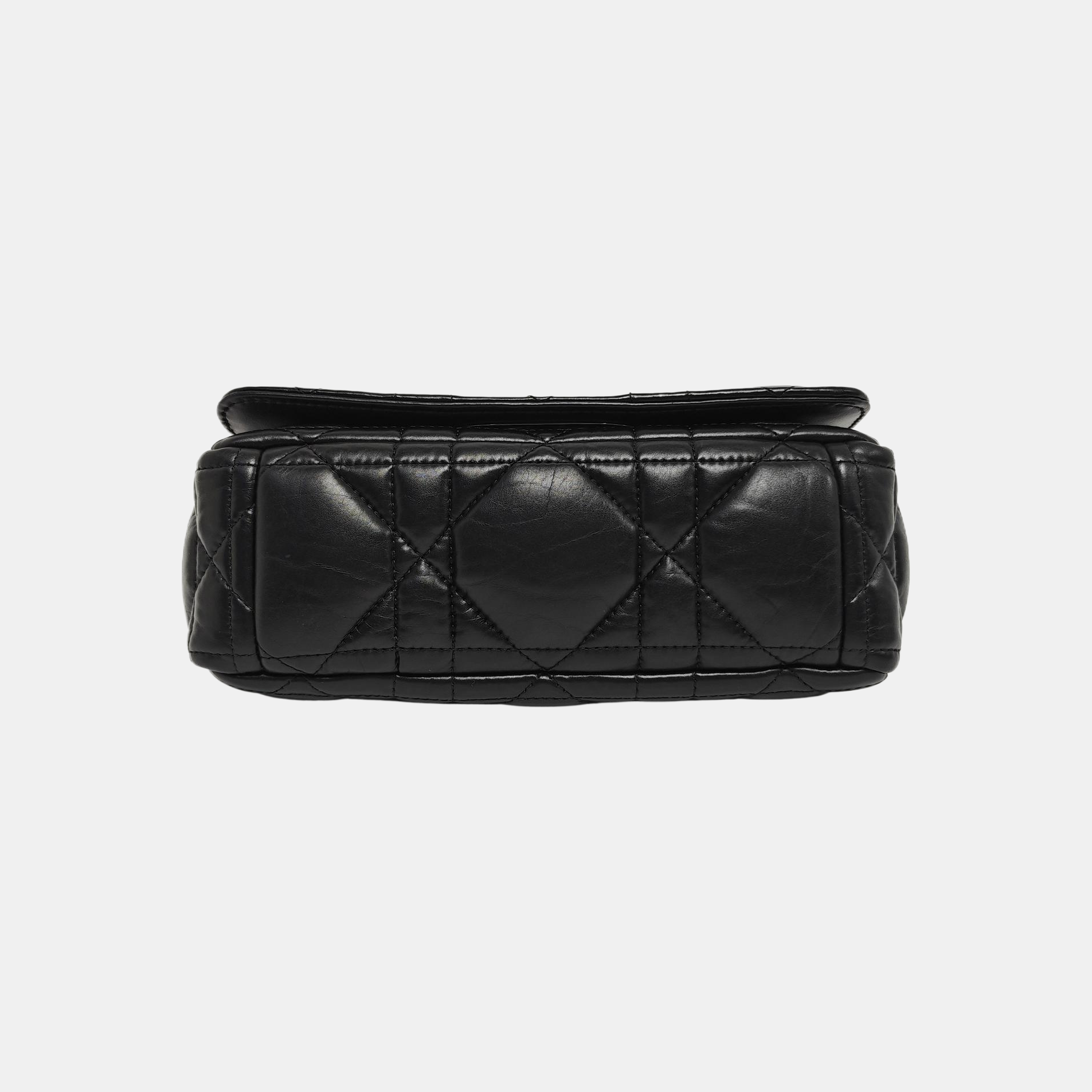 Dior Caro Small Cannage Calfskin Black